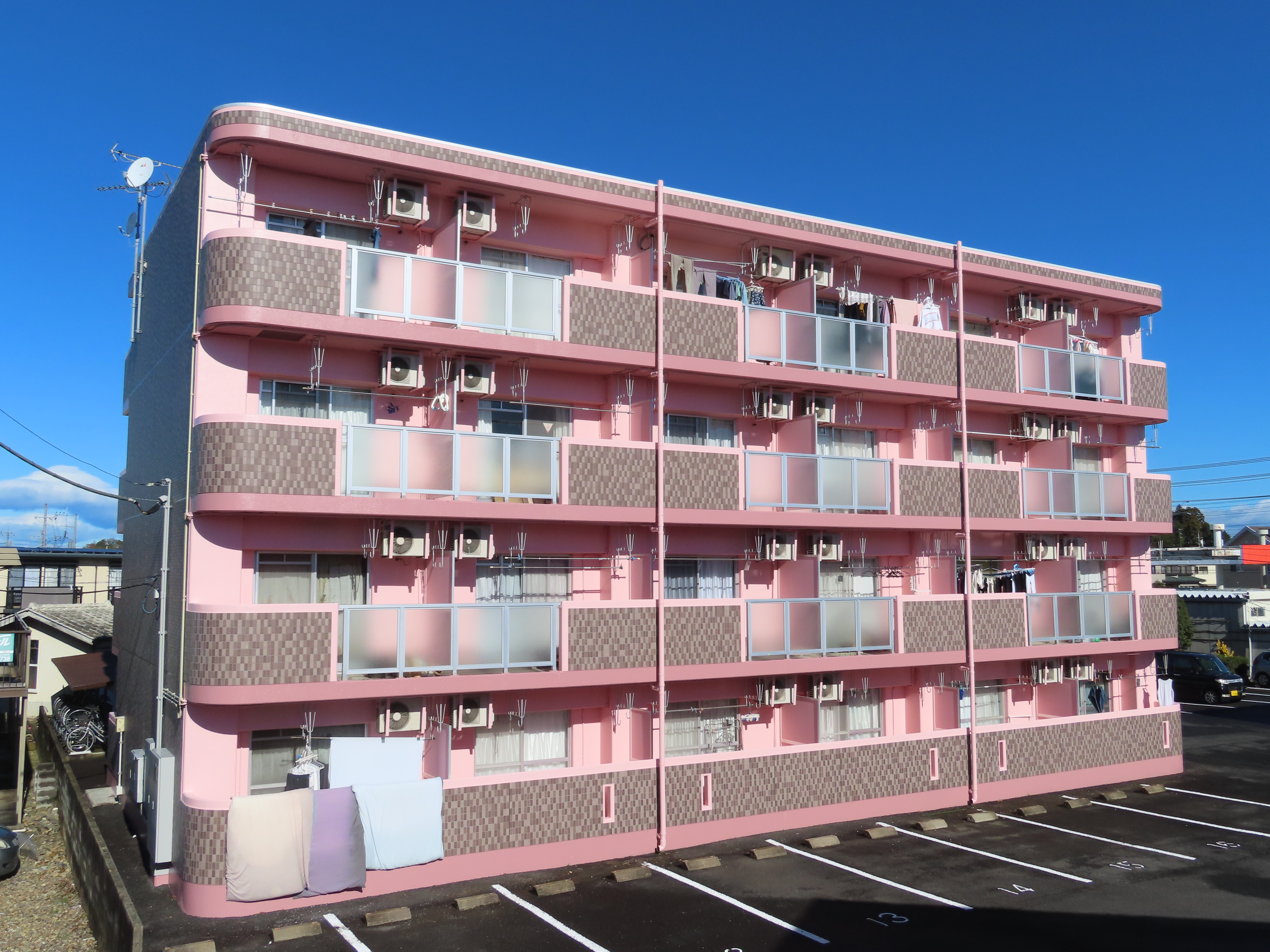 水戸市渡里町 マンションの外壁塗装