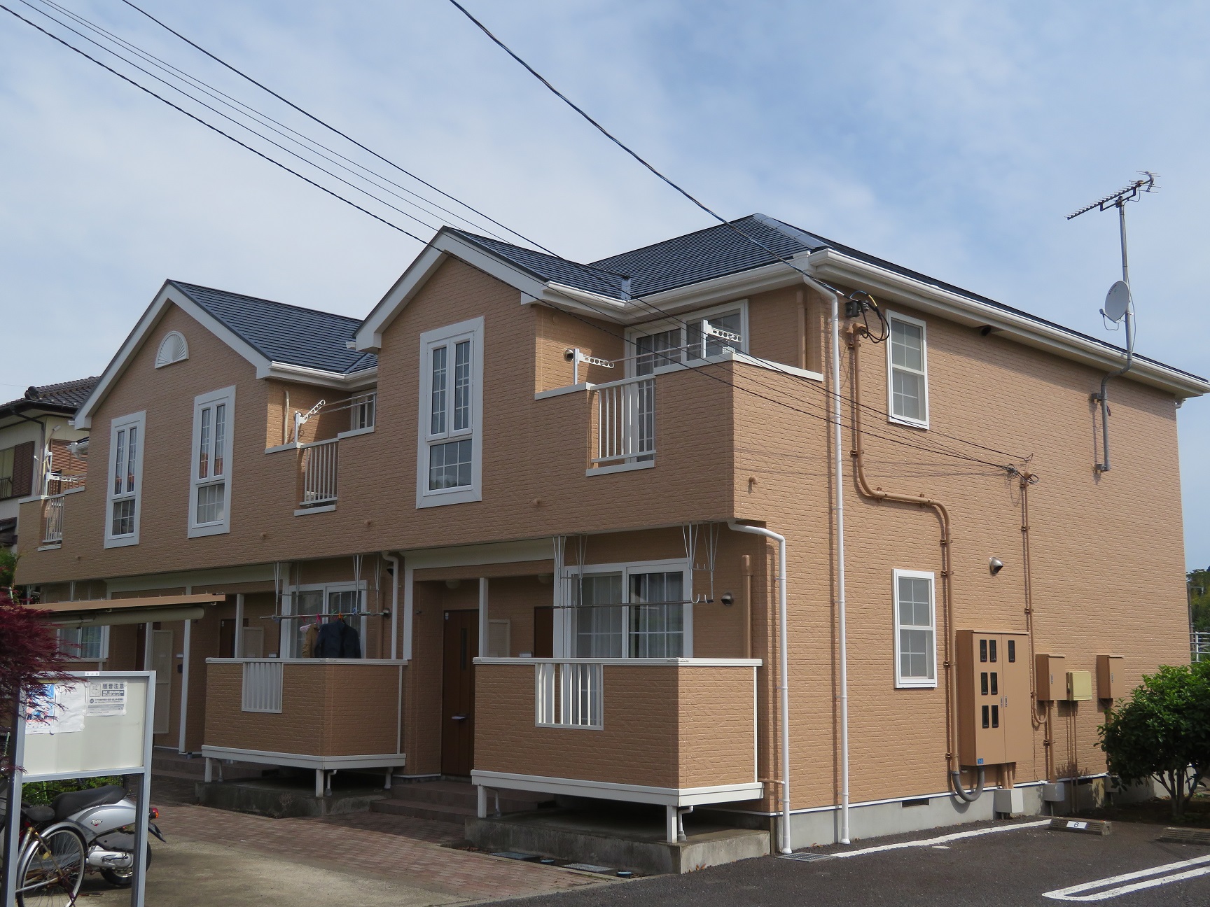 日立市小木津町 大東建託のアパートの屋根・外壁塗装