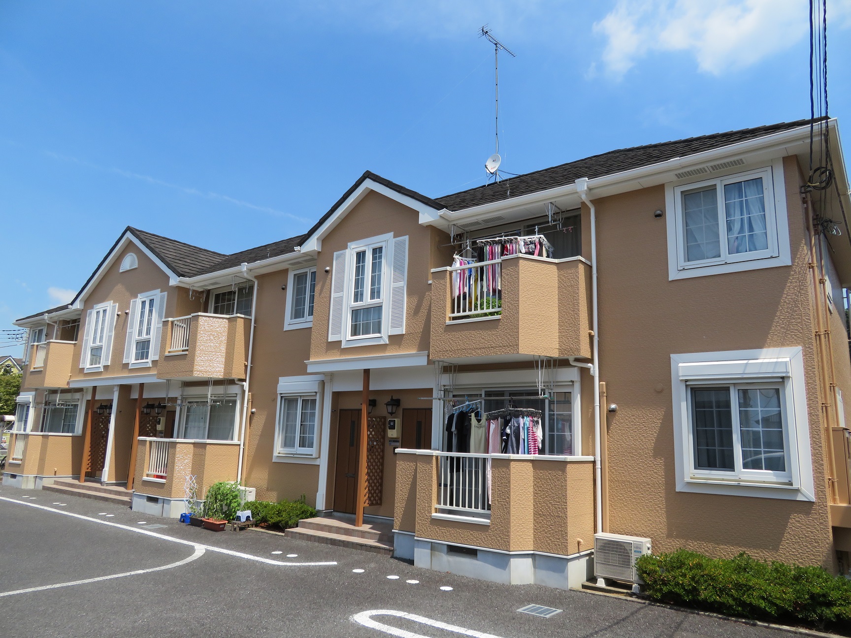 水戸市渡里町 大東建託のアパートの外壁塗装