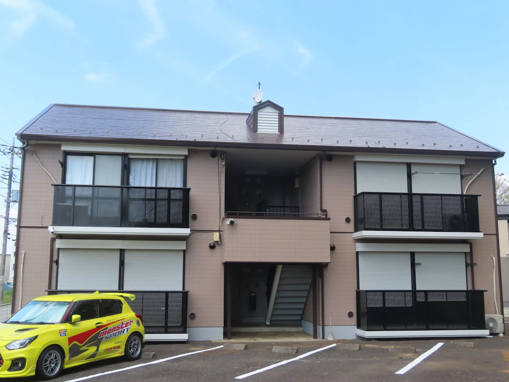 阿見町　アパートの屋根・外壁塗装 施工後