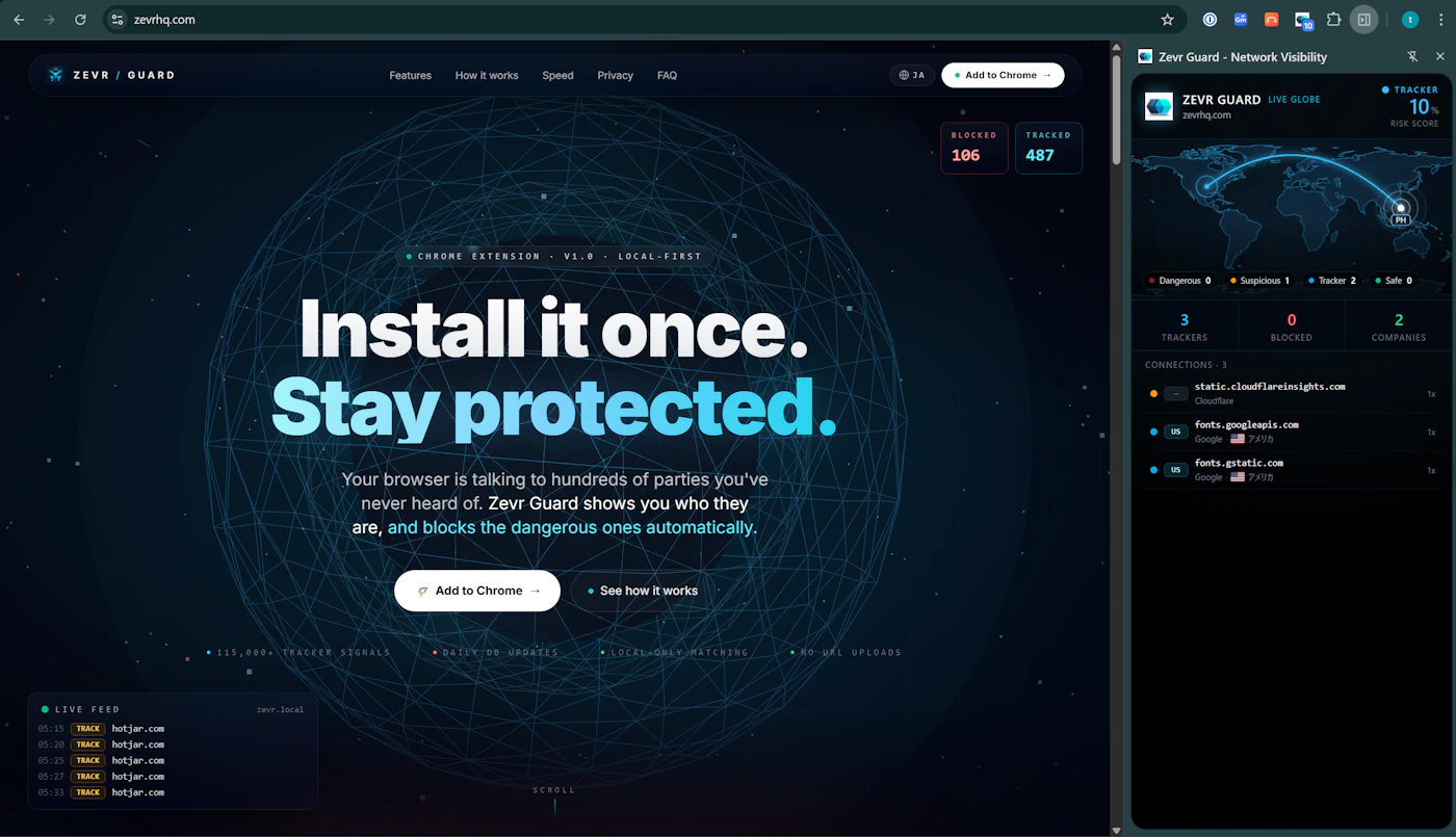 "Zevr Guard" — A Browser Protection Extension