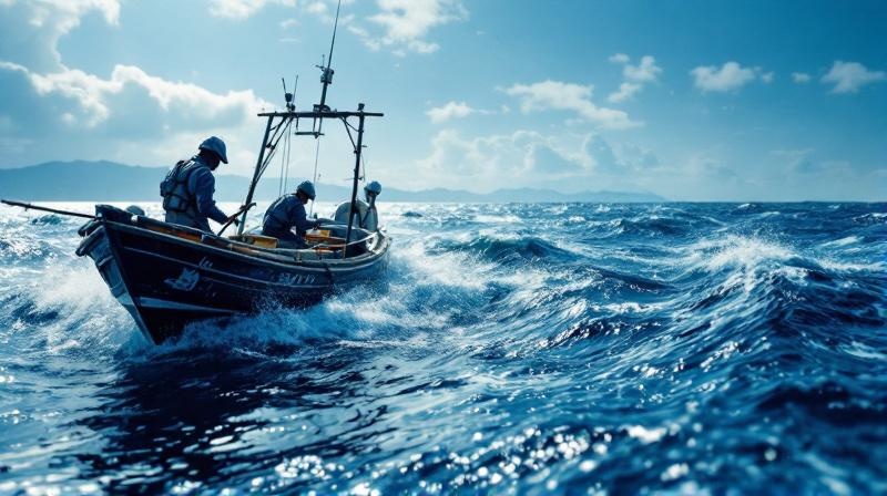 定置網の設置手順と漁場選びにおける前提条件・必要な道具の様子