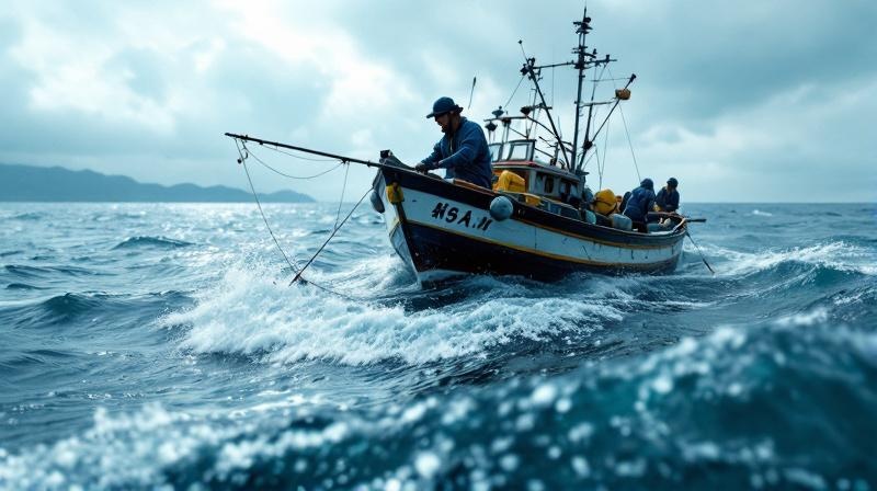 延縄漁のやり方と仕掛けの作り方における前提条件・必要な道具の様子