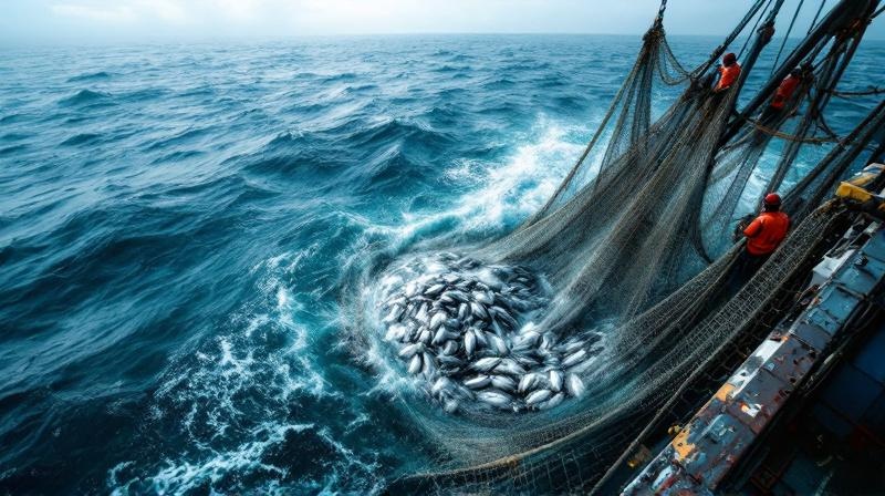 底引き網漁のやり方における前提条件・必要な道具の様子