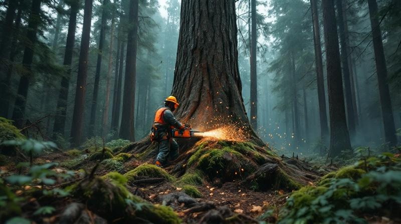 資格チェーンソーにおける各ステップの詳細と実務上の注意点の様子