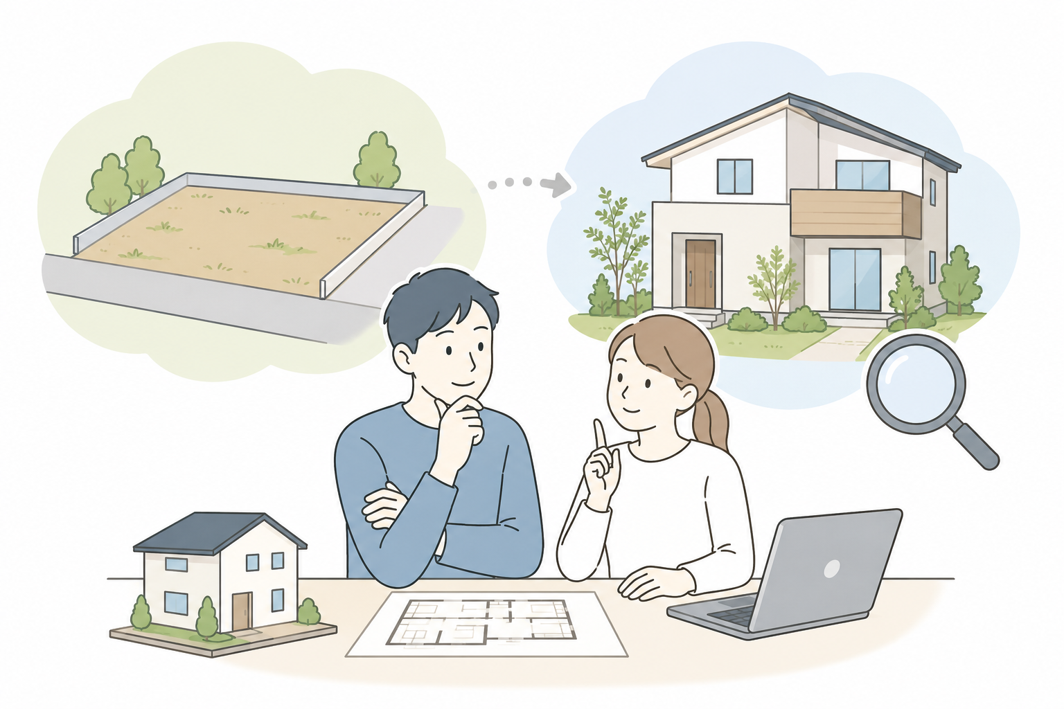 土地なしで注文住宅を建てる場合の進め方｜土地探しと建築会社選び