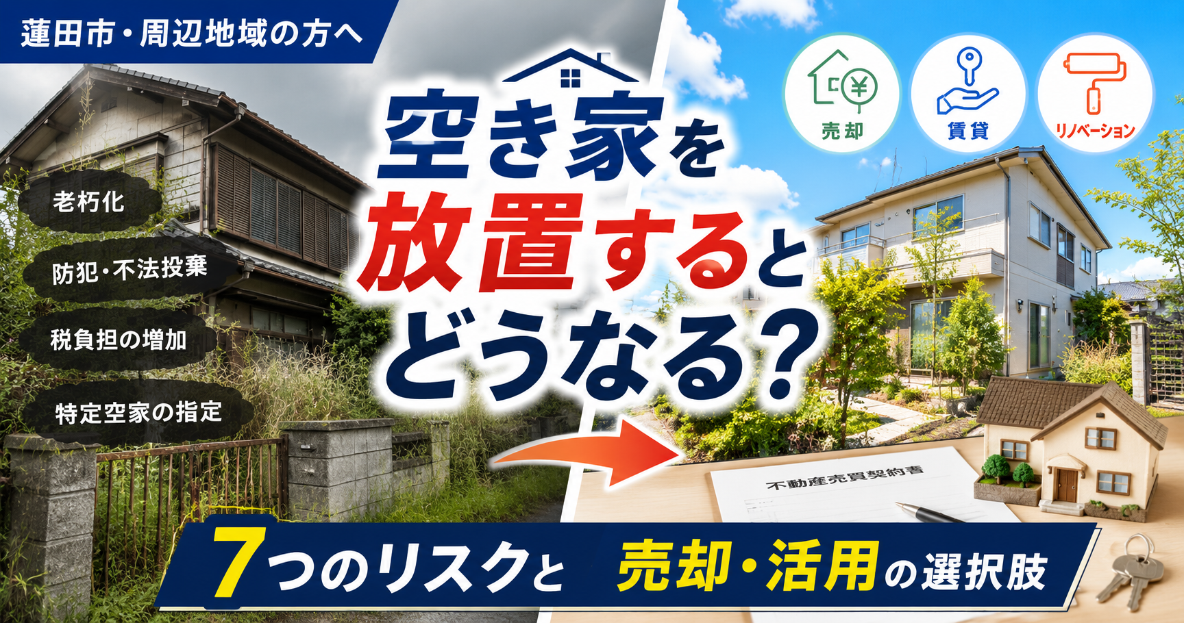 空き家を放置するリスクと売却・活用の選択肢