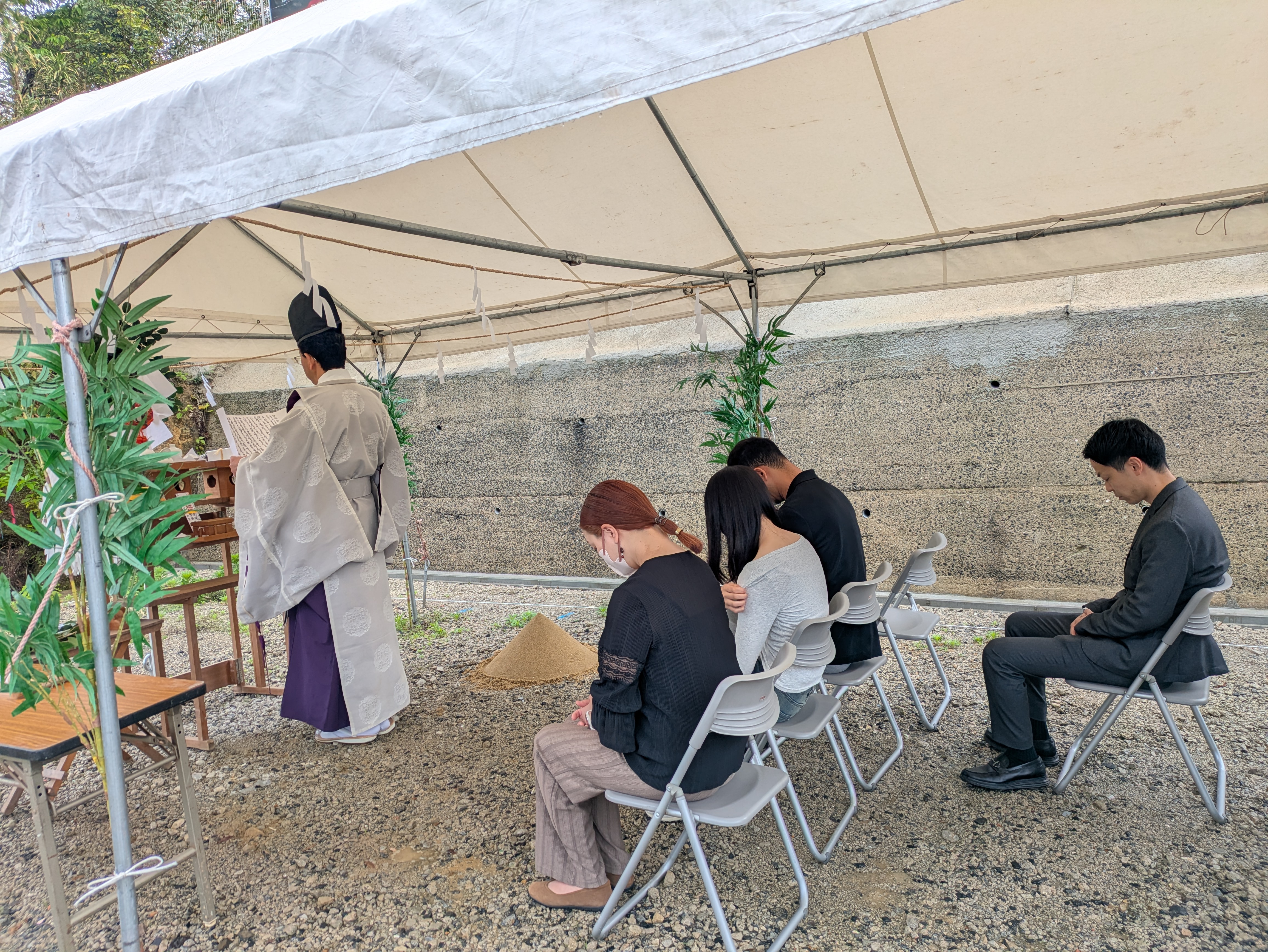 佐世保市新田町Y様邸 地鎮祭 一同礼