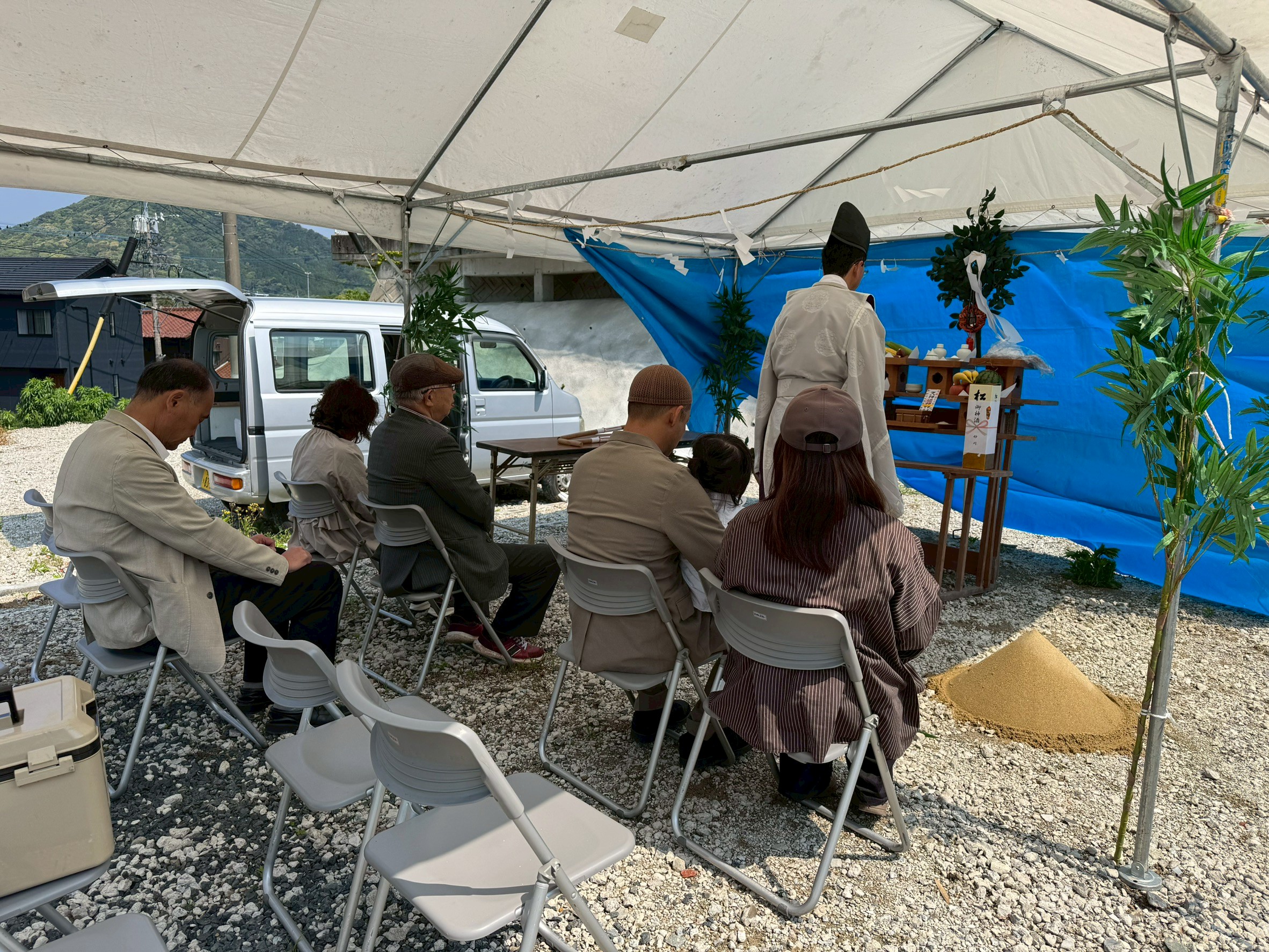 佐世保市新田町S様邸 地鎮祭 神事の様子