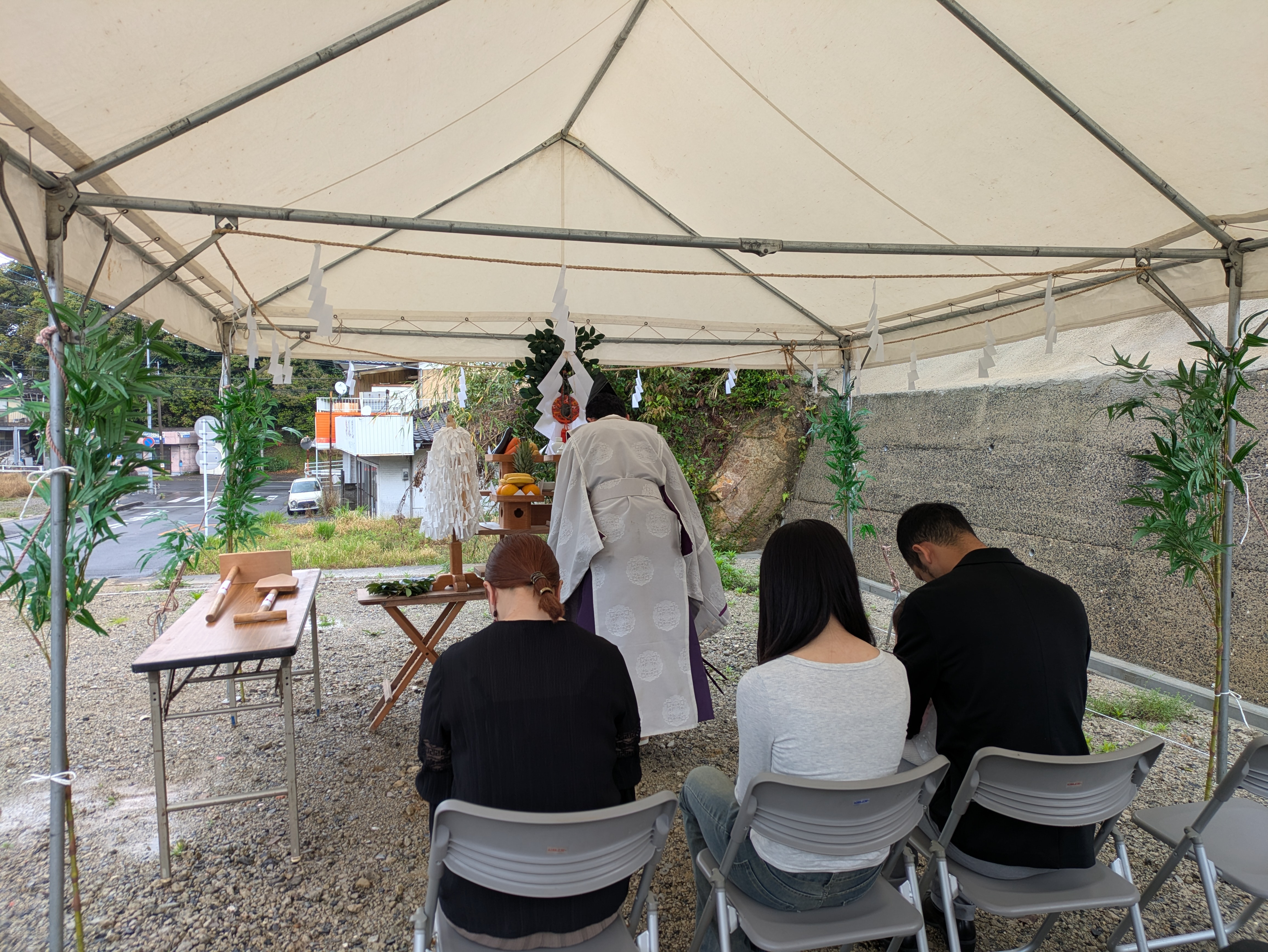 佐世保市新田町Y様邸 地鎮祭 神事の様子