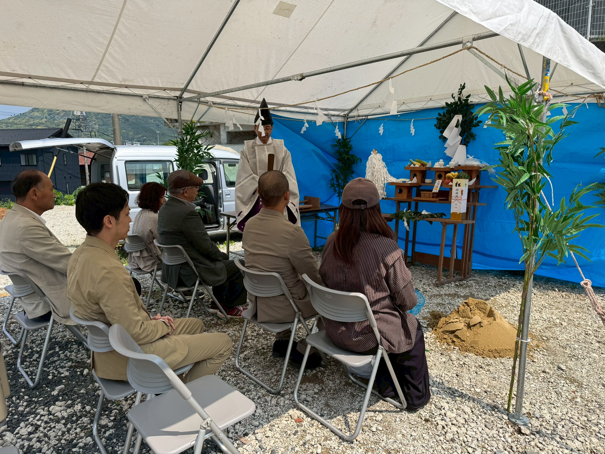佐世保市新田町S様邸 地鎮祭 盛砂