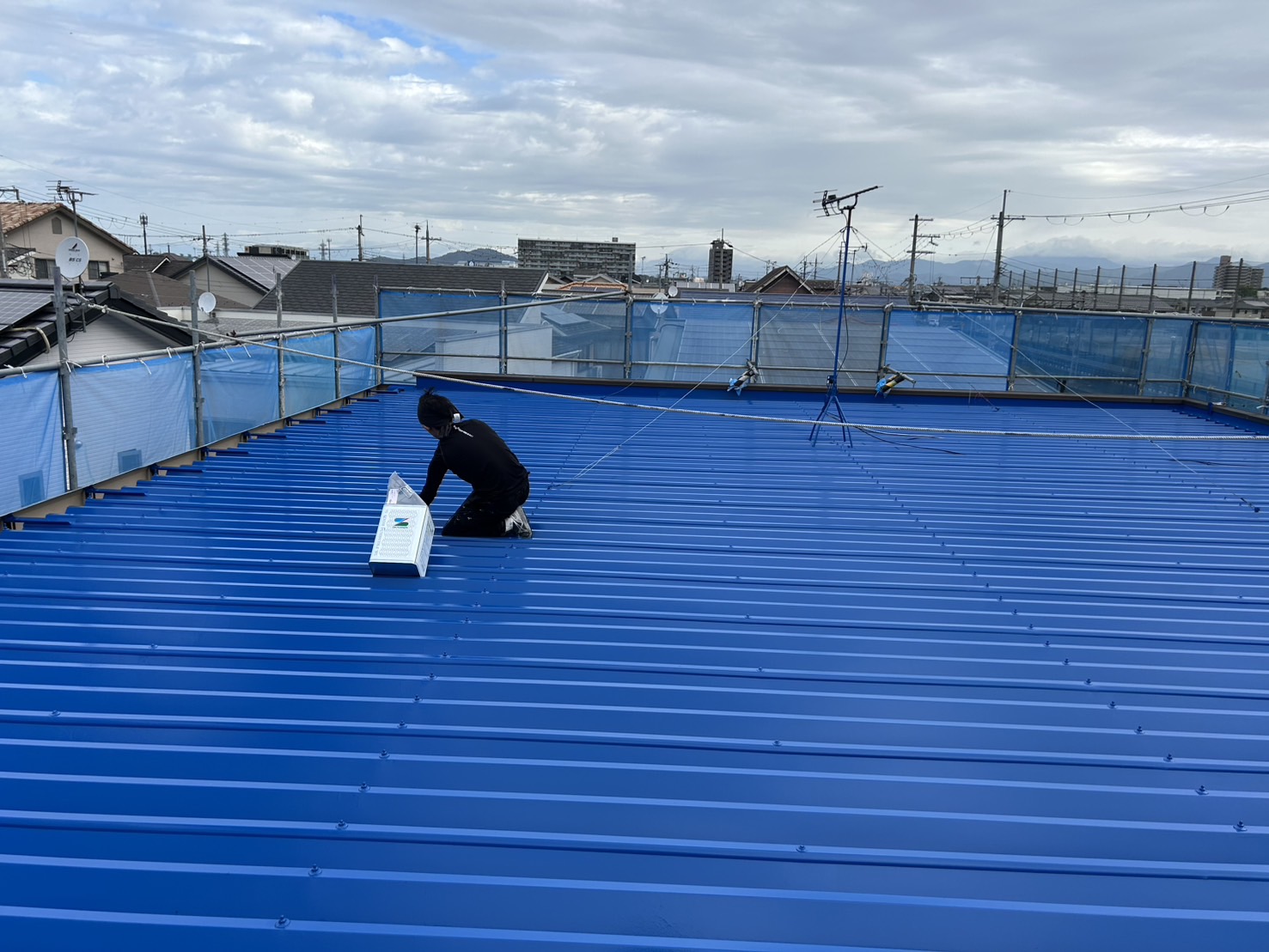 倉庫　屋根塗装