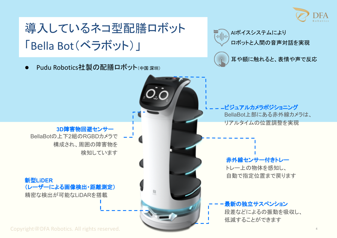 ネコ型配膳ロボット【BellaBot】を1週間無料貸出しサービス開始