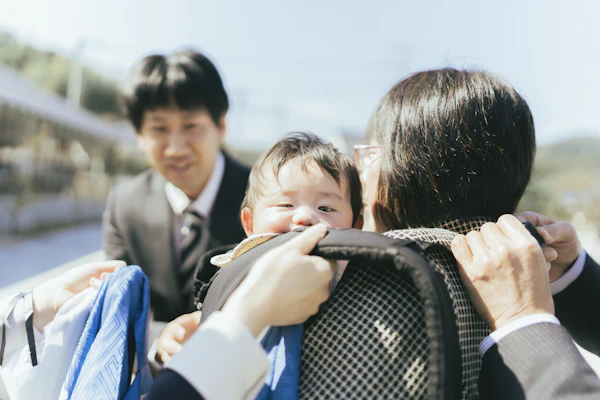 春の宗像大社で、お宮参り撮影