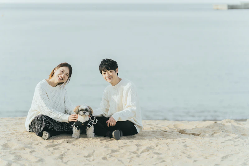 冬の糸島で、3人と1匹の記念日