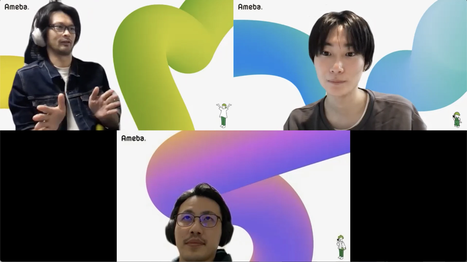 3人で話している様子