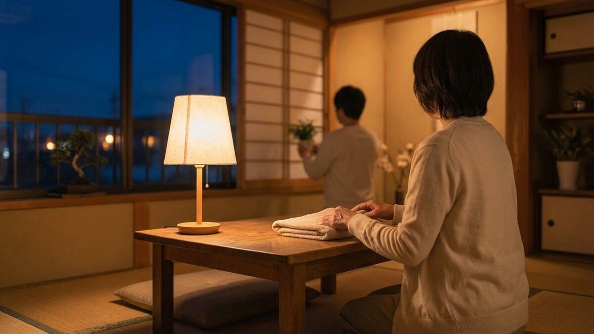 落ち着いて比べる夜のリビング