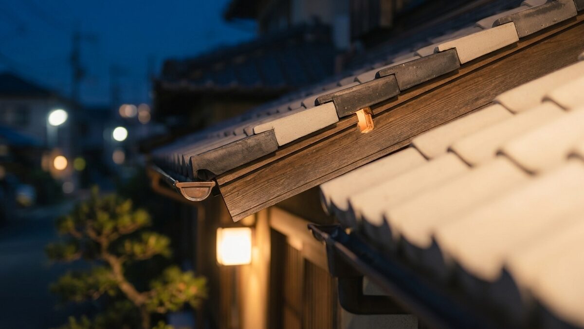 屋根と軒先のすき間