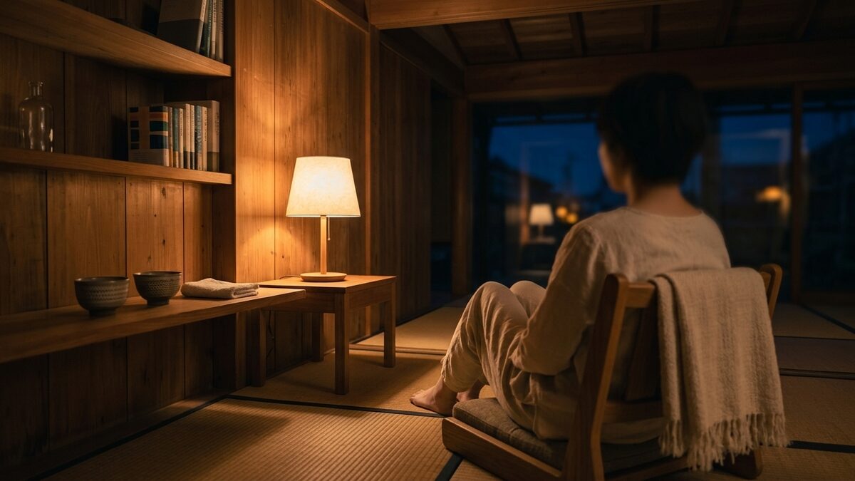 落ち着いて比べる夜のリビング
