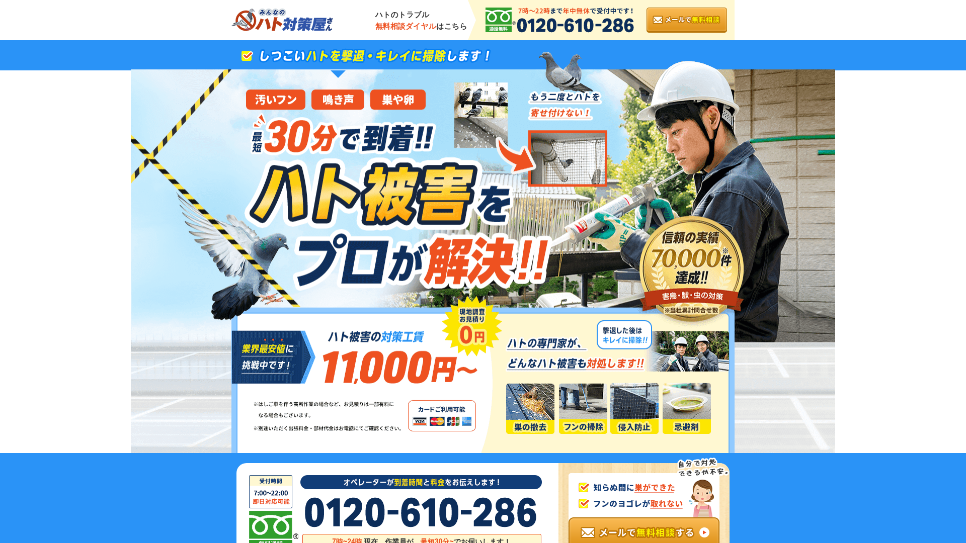 プロがハトを撃退・調査は無料です | みんなのハト対策屋さん