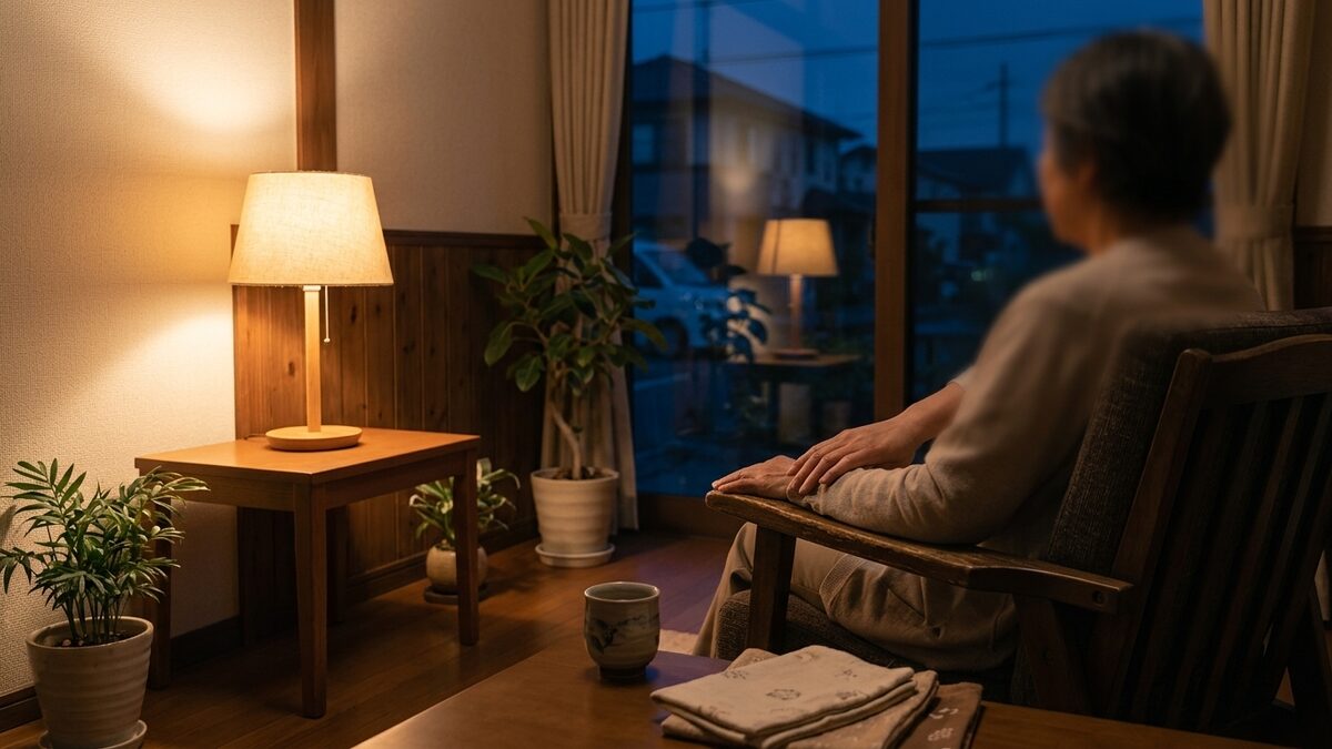 落ち着いて比べる夜のリビング