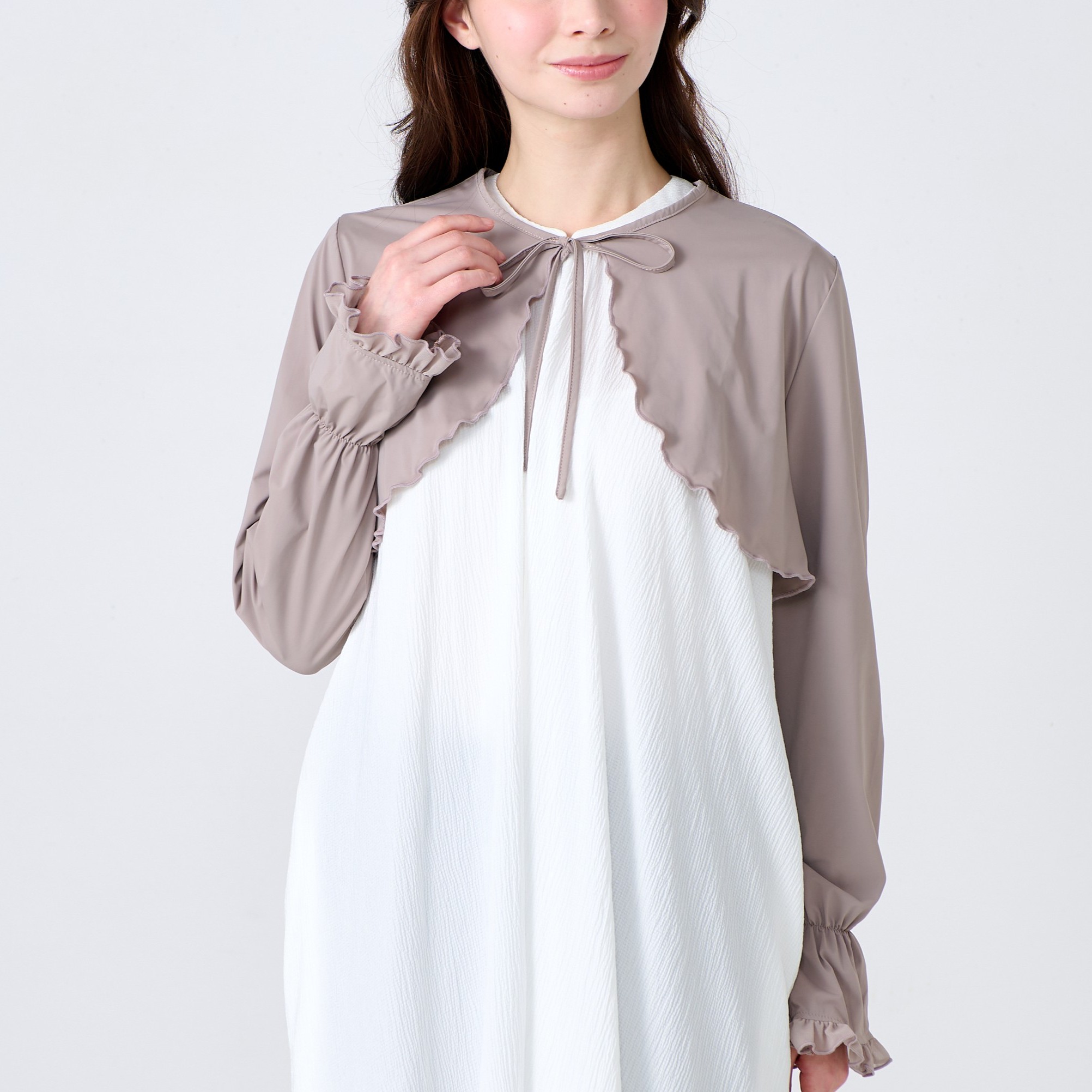 ポーチ付き フレアドレープ ＵＶボレロ