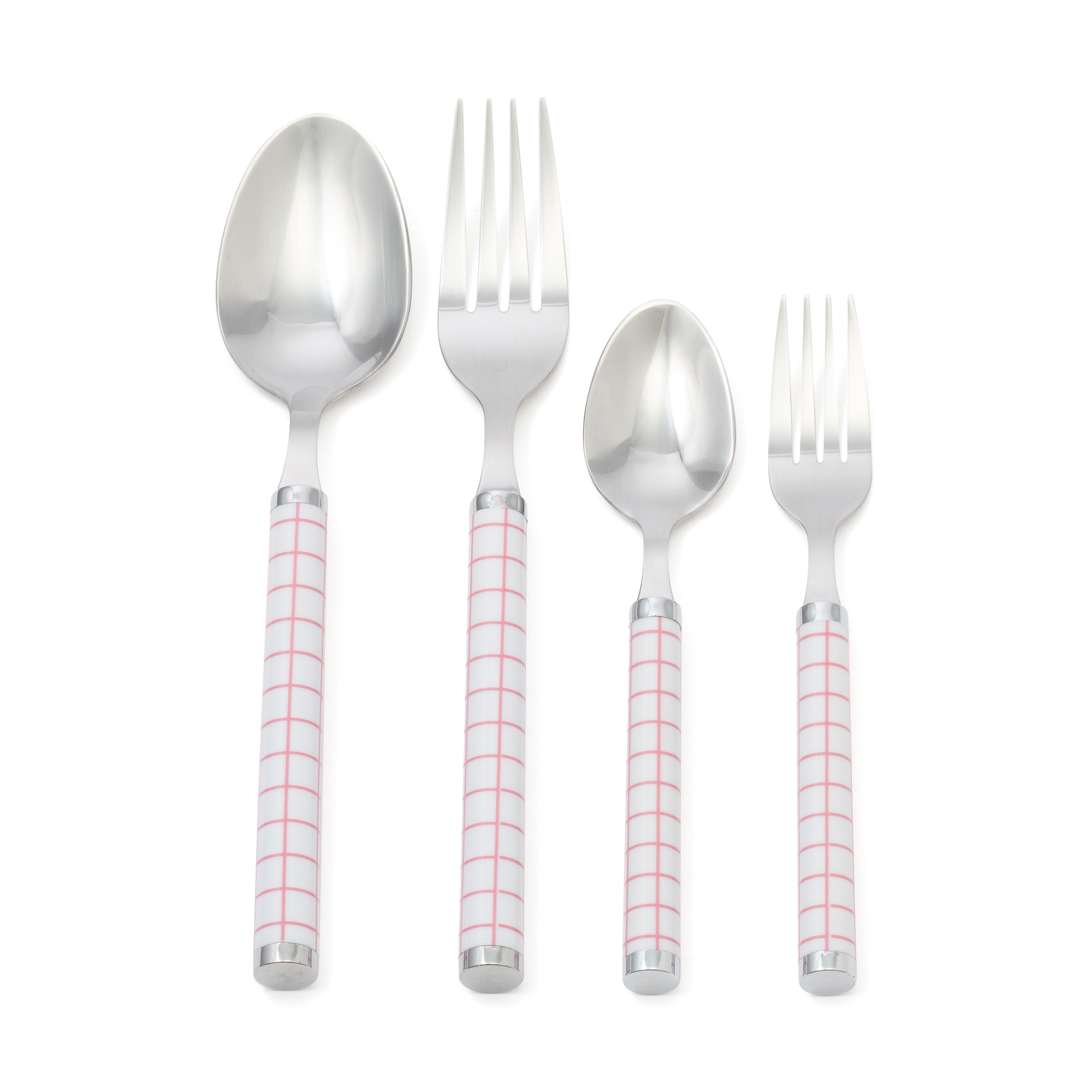 カトラリー 8PCSセット チェック(4色)