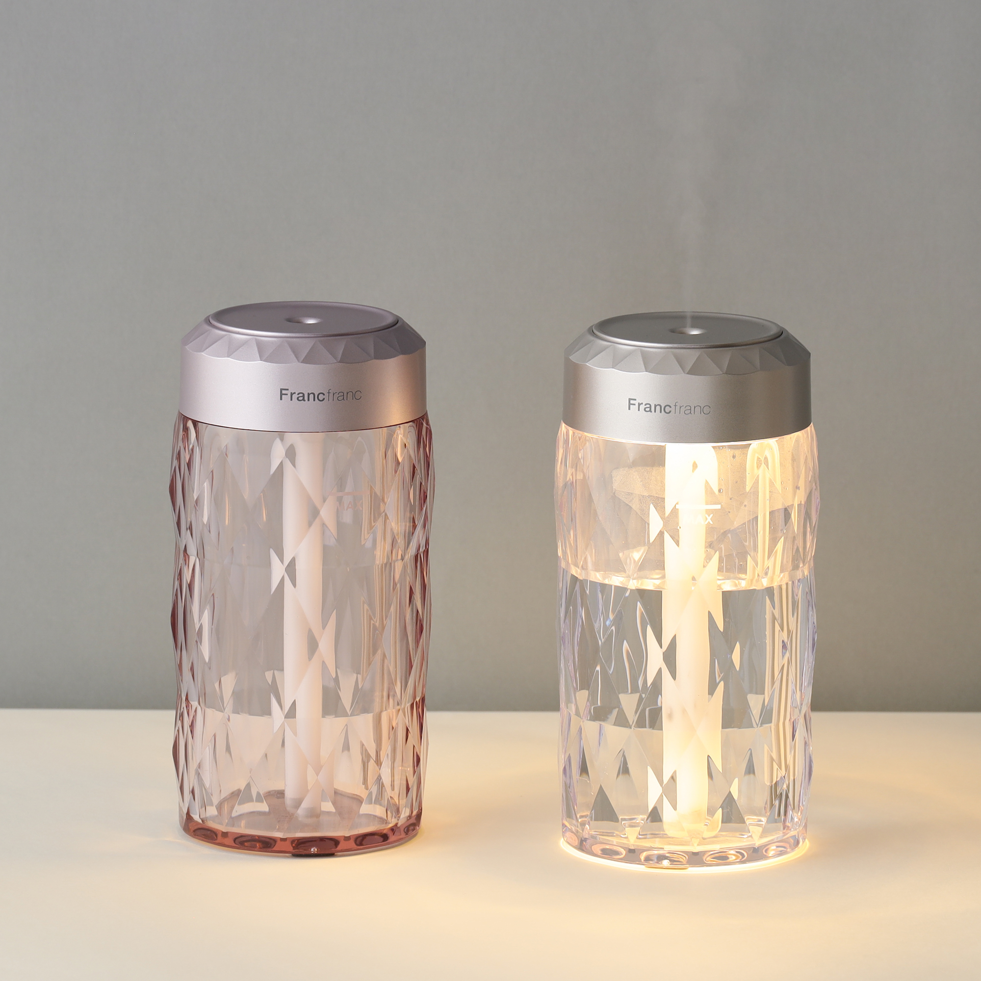 クリスタUSB加湿器(ピンク/シルバー) 各3,280円