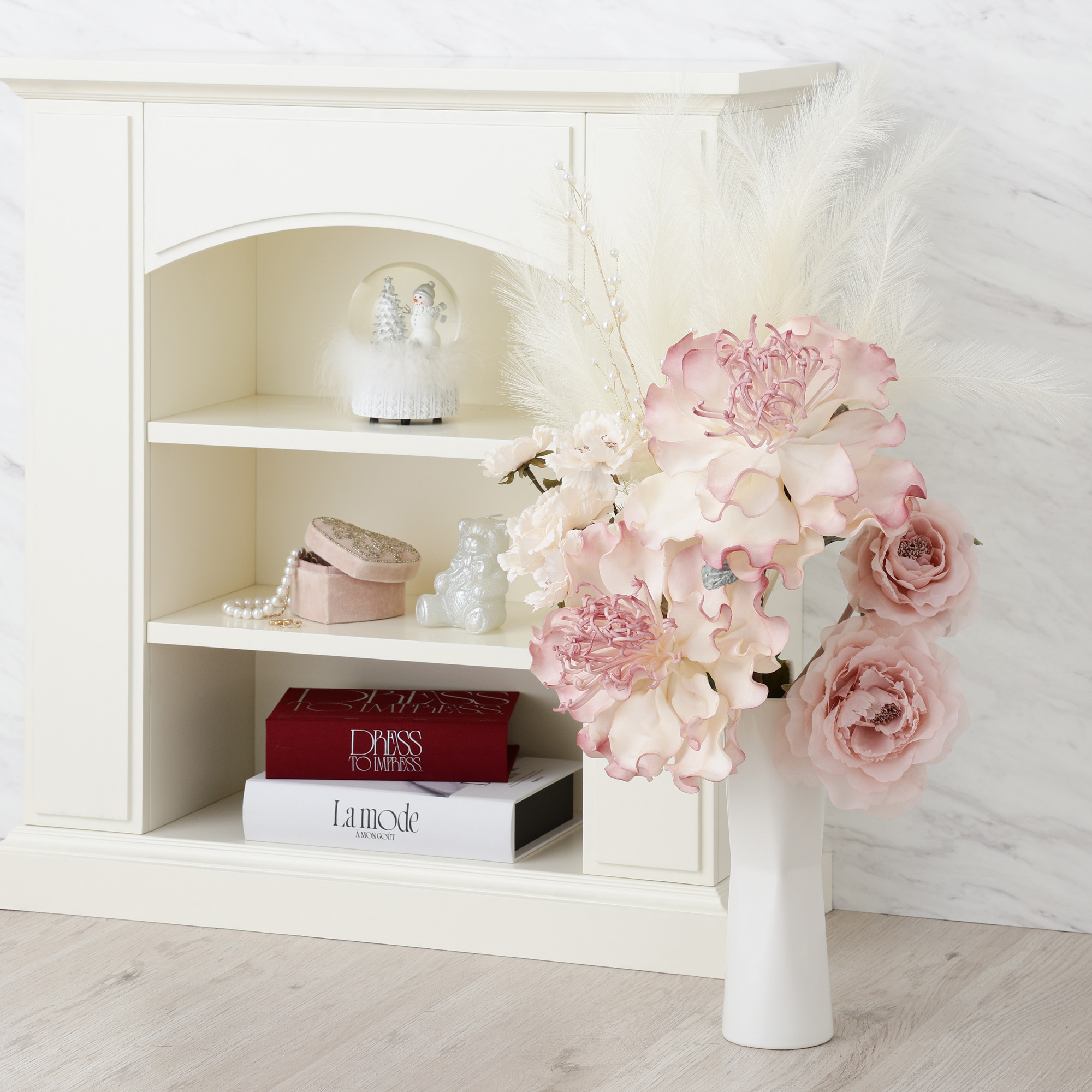 【フェミニン】柔らかで上品な世界観を感じられるフェミニンなアートフラワーセット