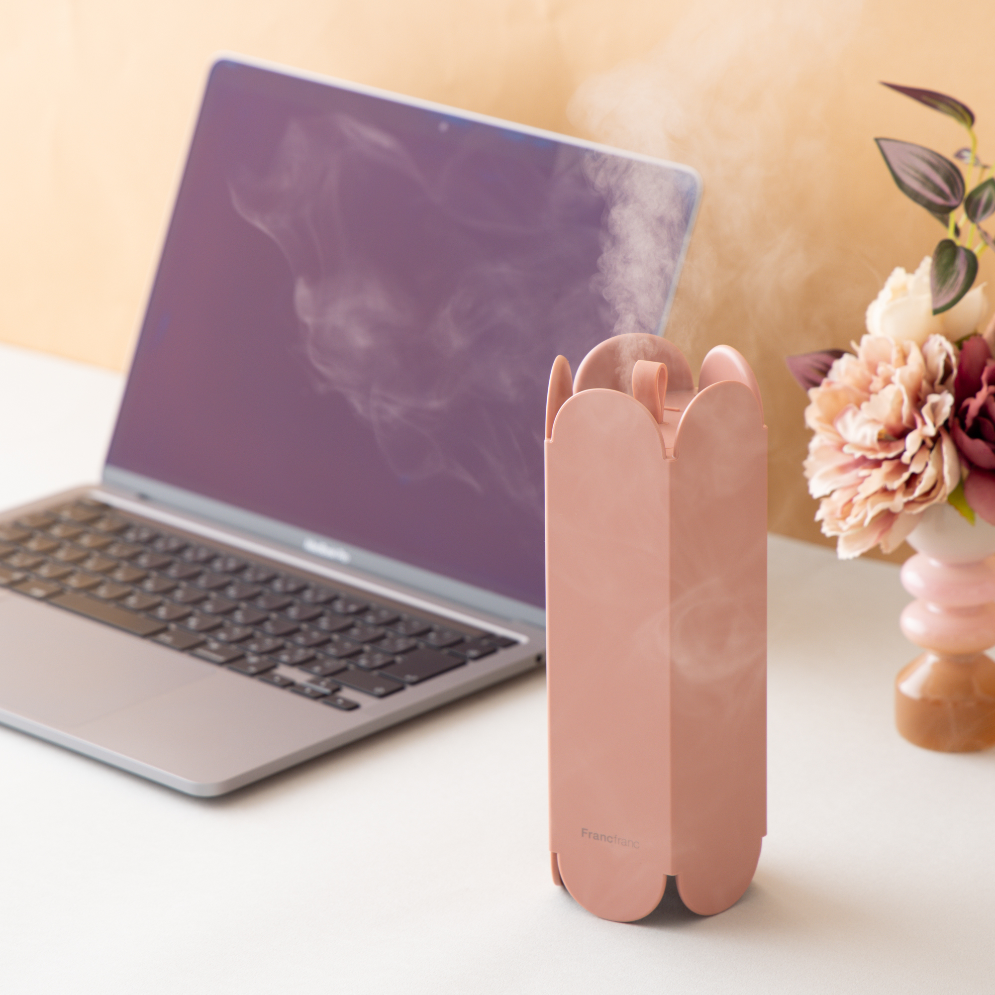 アーチ 充電式 超音波加湿器(ピンク/ベージュ/グリーン)各3,420円