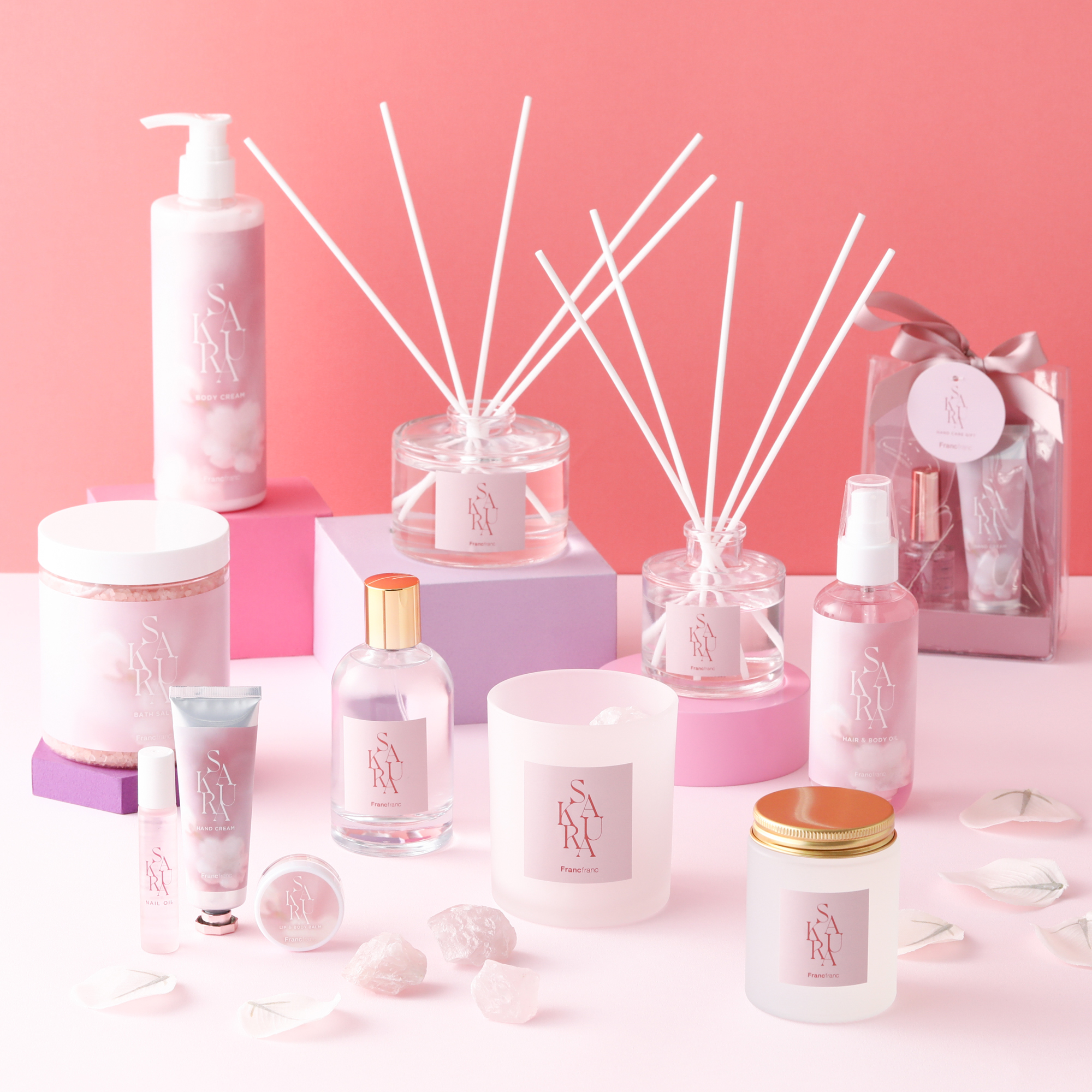 春の香りのフレグランス「シーズンコレクション サクラ・ミモザ