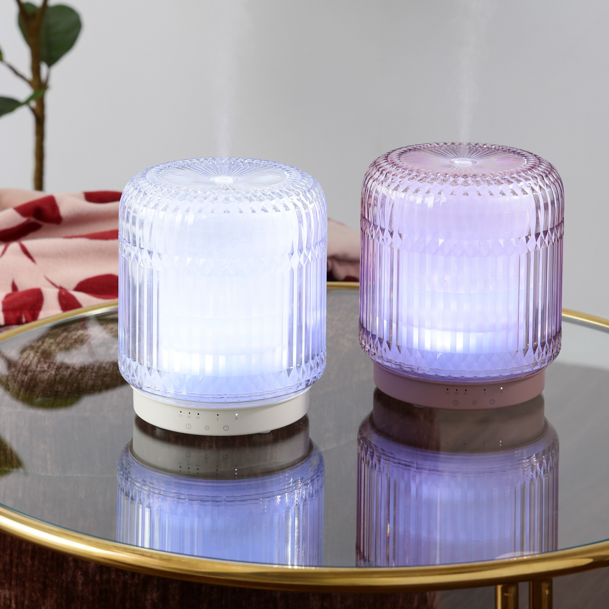 ルーチェ 超音波加湿器(ピンク/ホワイト) 各5,980円