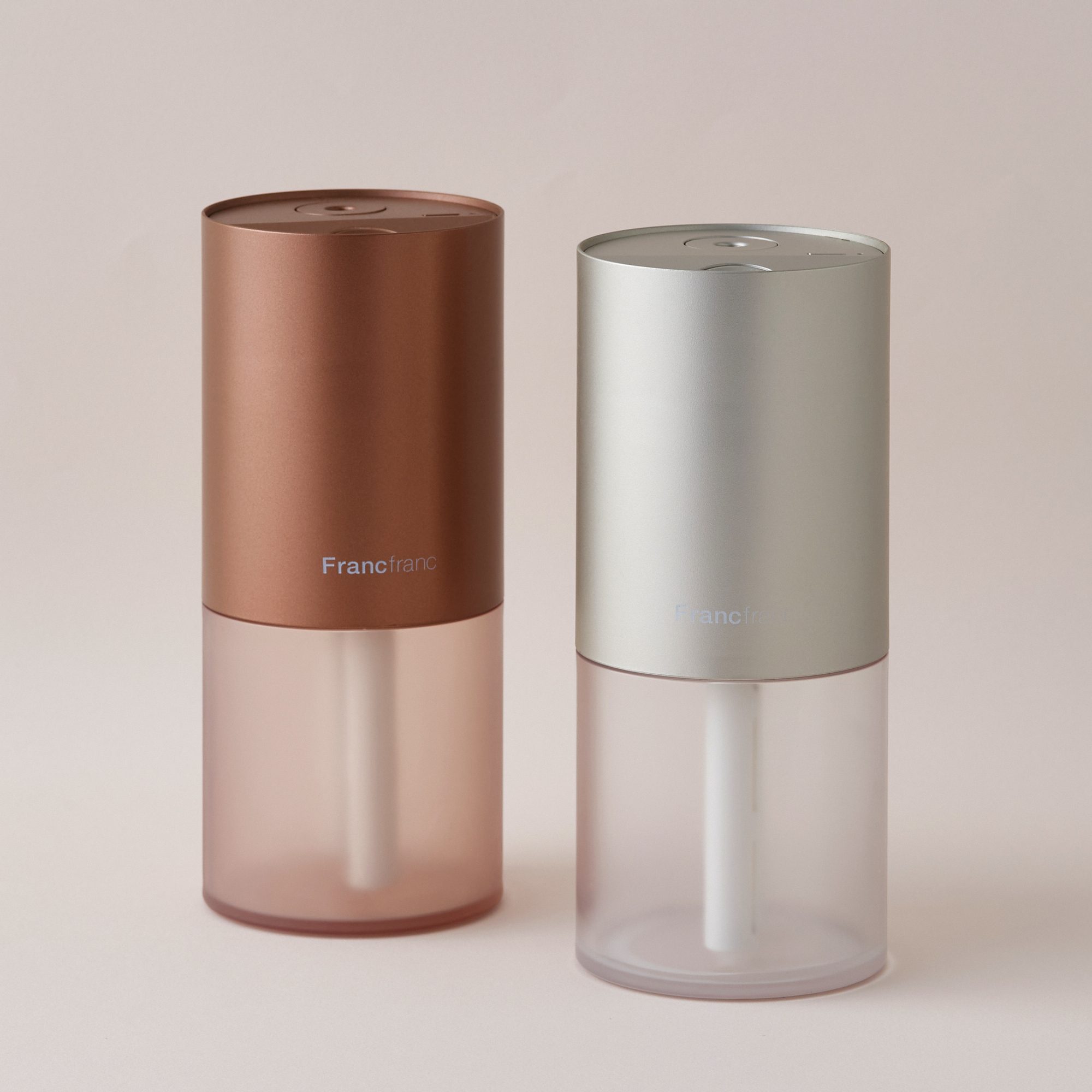 テン 充電式 超音波加湿器(ピンク/シルバー) 各3,800円