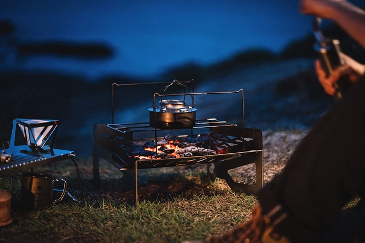 モノラル 焚き火台 焼き網 ソロキャンプ - 調理器具