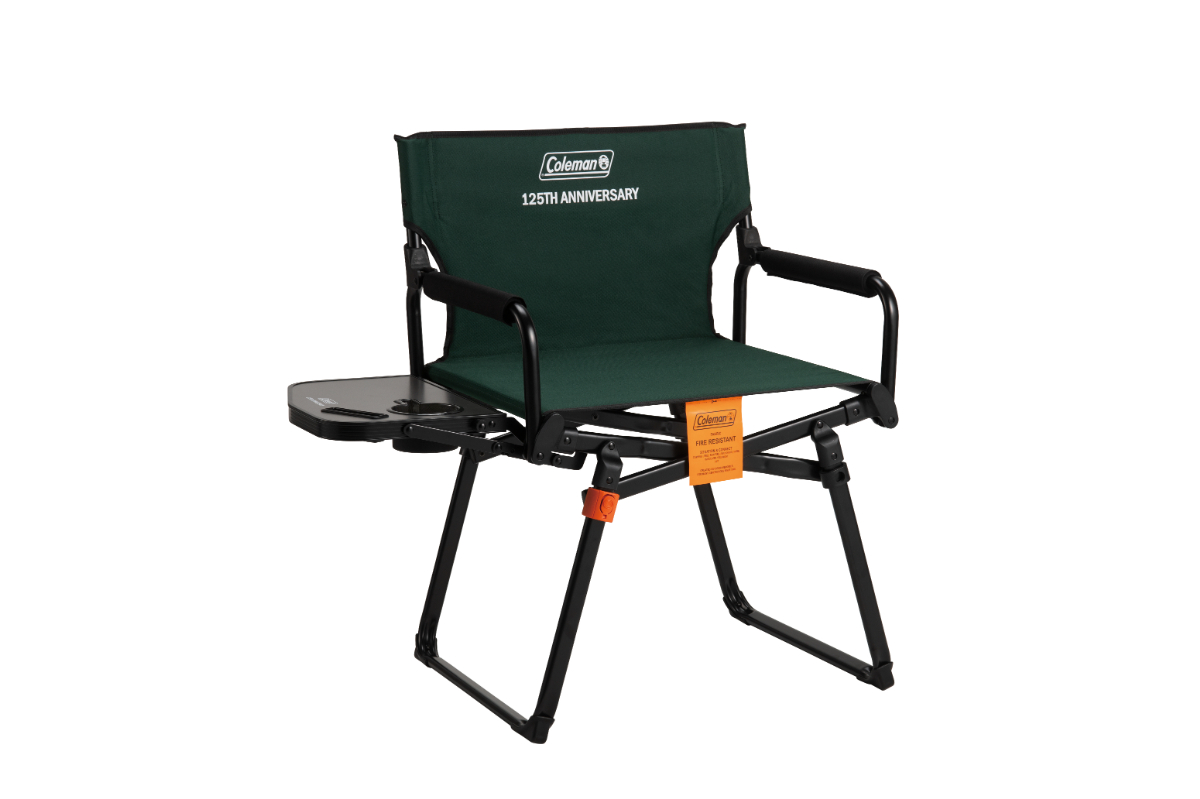 Coleman 125th Anniversary サイドテーブル付チェア コールマン、125周年記念限定アイテムが明らかに！人気のアウトドア