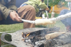 木の棒で焼く基本のパン