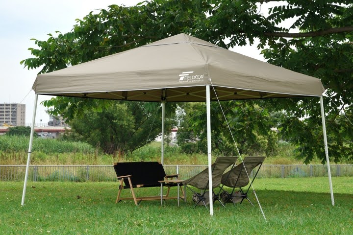 ネイビー折りたたみタープ サイドカバー付き ネイビー折りたたみタープ サイドカバー付き FIELDOOR（フィールドア