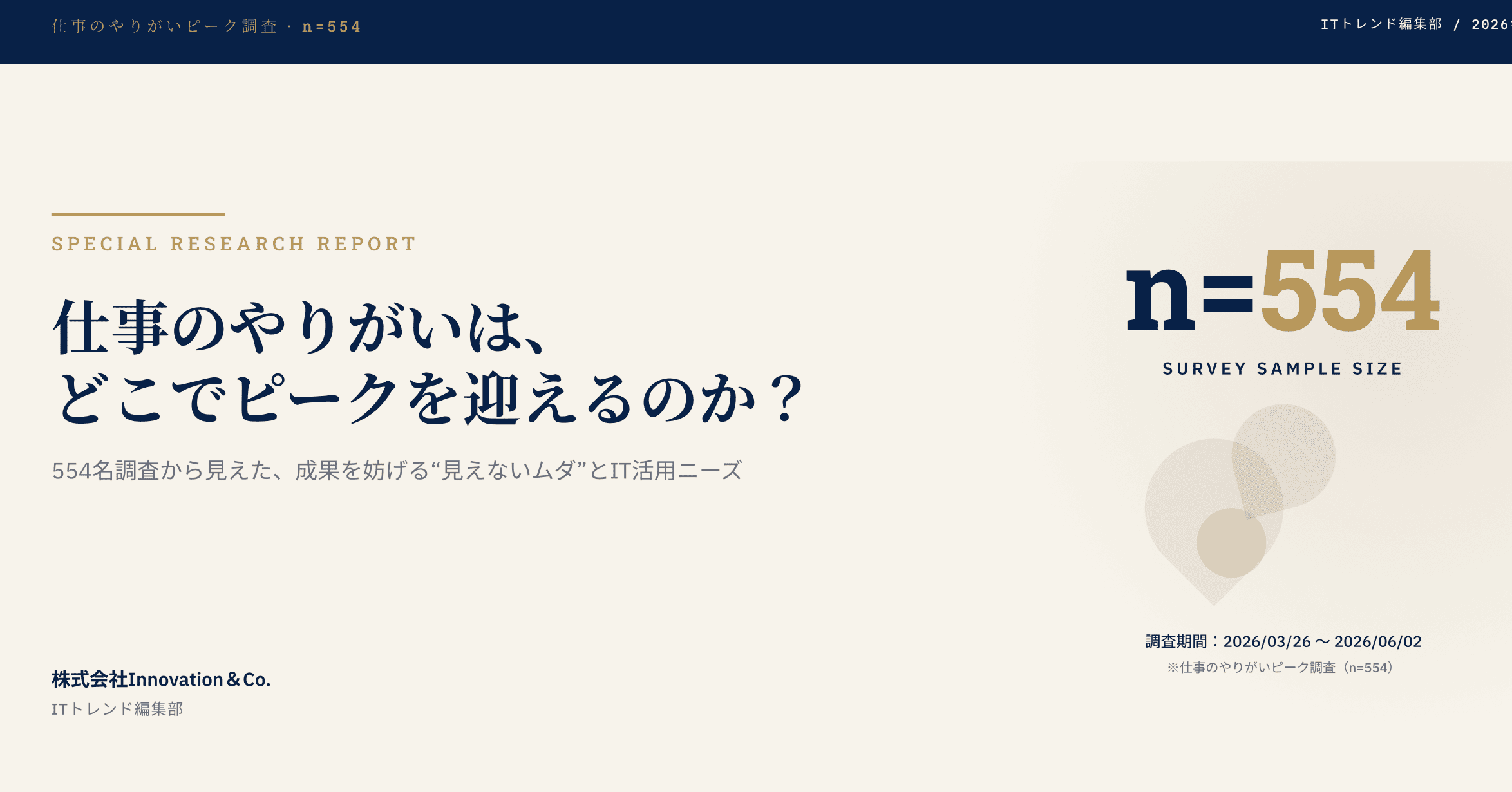 仕事のやりがいはどこで高まる？ 成果を妨げる“見えないムダ”とIT活用ニーズをまとめた調査レポートを公開