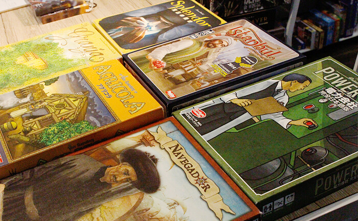 紹介されたゲームは『AGRICOLA』『ラ・グランハ』『宝石の煌き』『NAVEGADOR』『イスタンブール』『電力会社』
