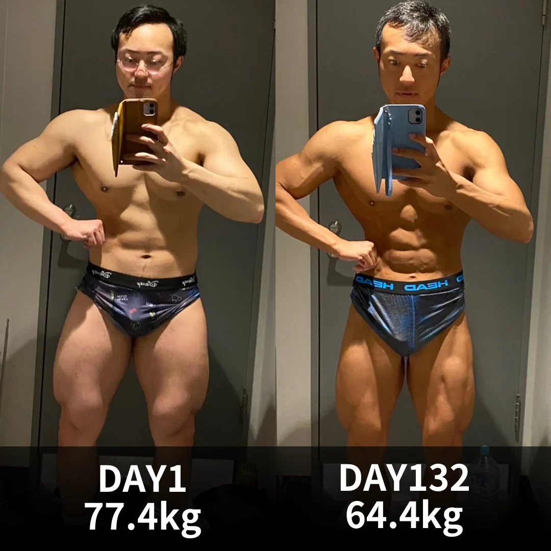 食事指導による体型変化のビフォーアフター 42