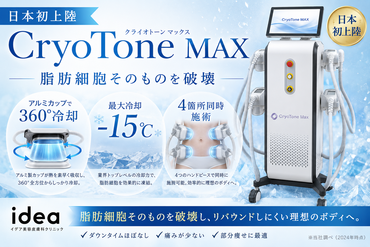 脂肪冷却痩身｜脱毛・ニキビ治療・ダイエットのイデア美容皮膚科