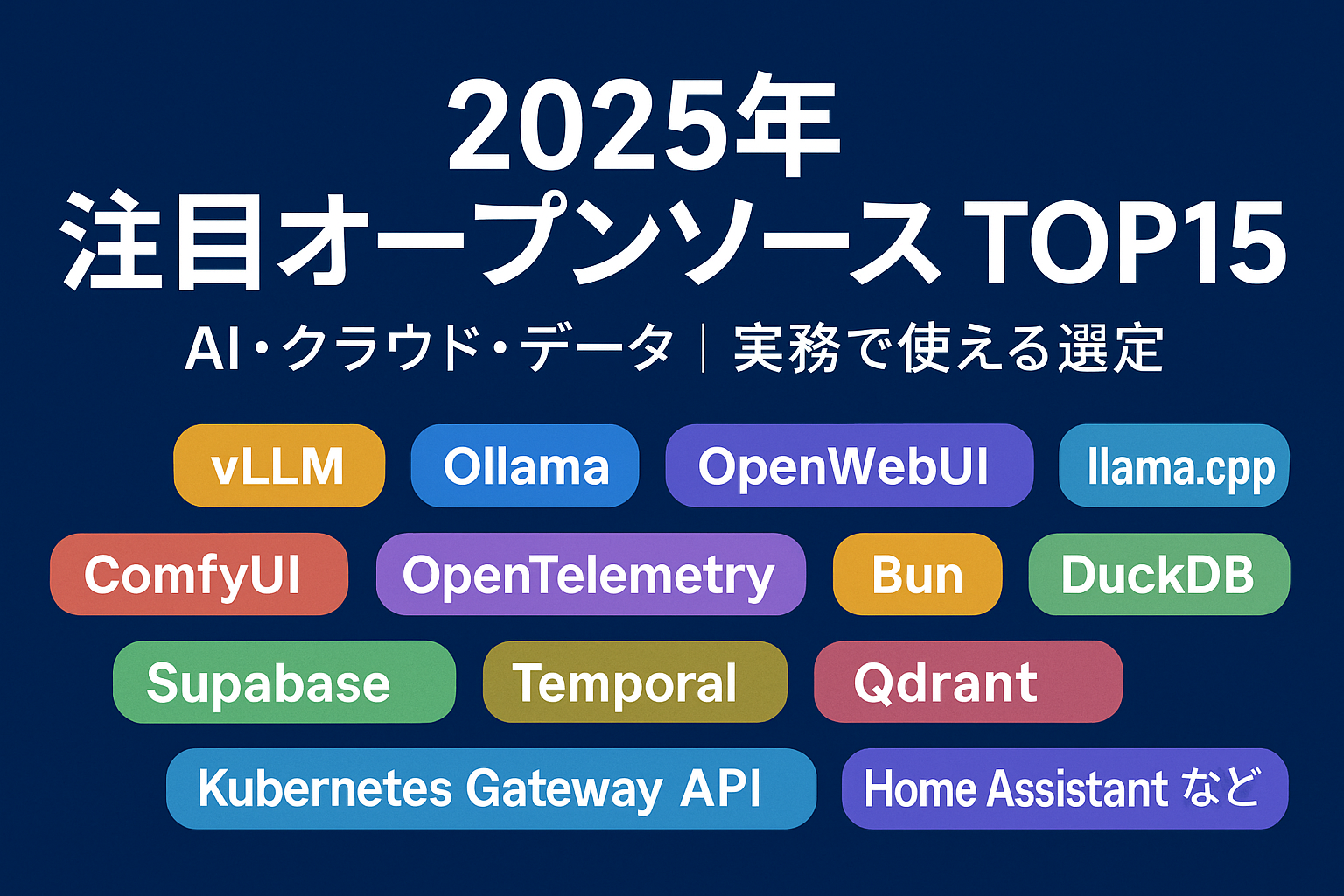 2025年に注目すべきオープンソース TOP 15（AI・クラウド・データ）