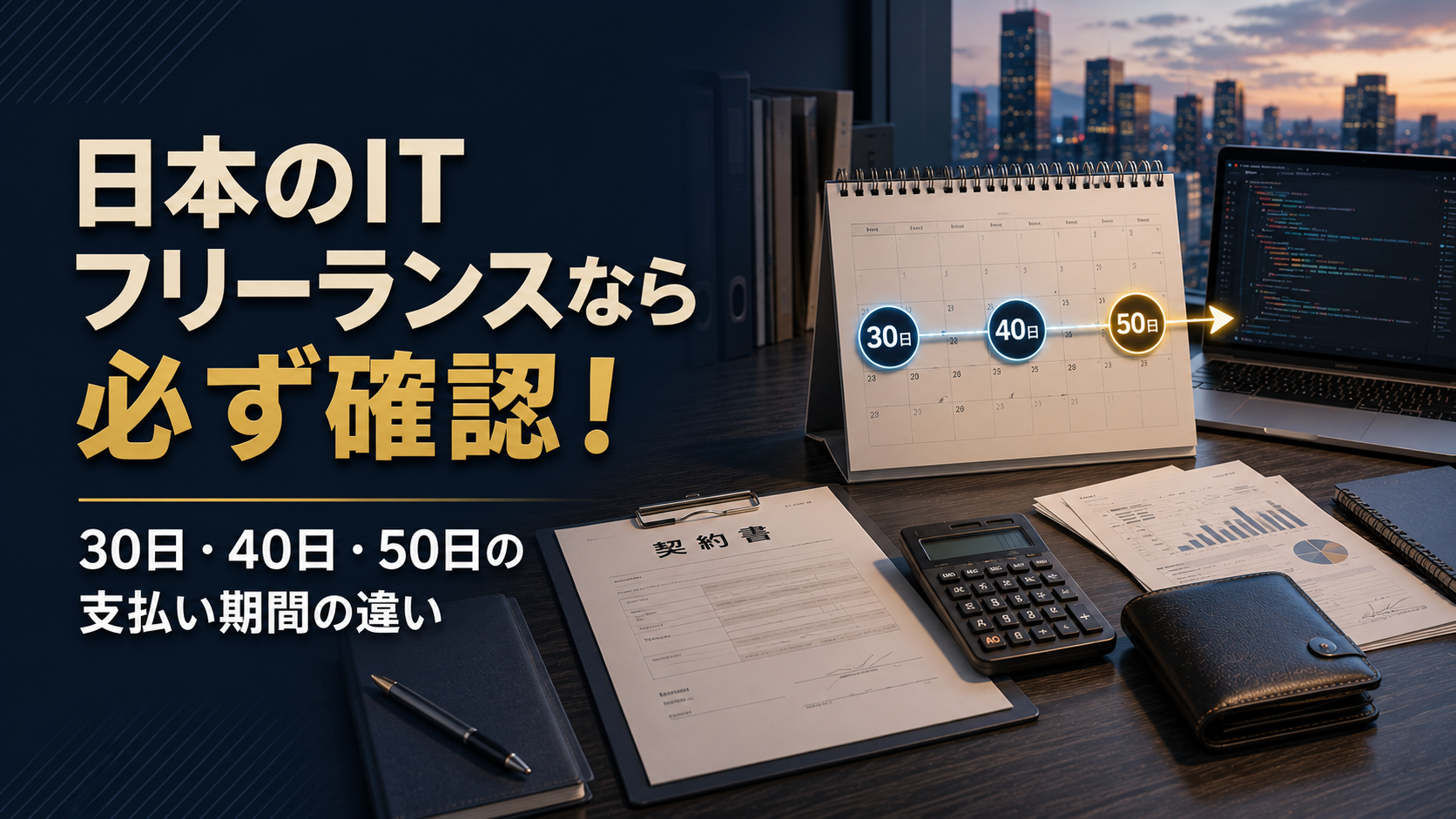 日本のITフリーランスなら必ず確認！30日・40日・50日の支払い期間の違い