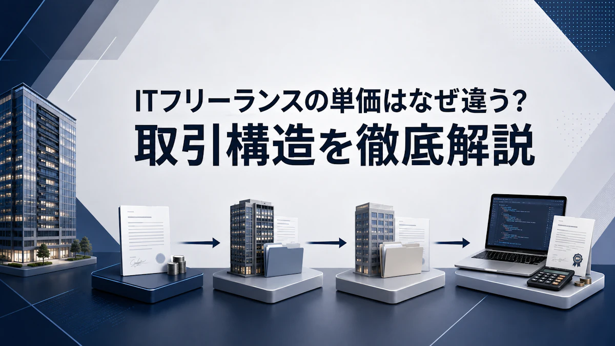 フリーランスの単価が大きく違うのはなぜ?IT外注市場の「商流」と1次・2次受注の違いを徹底解説