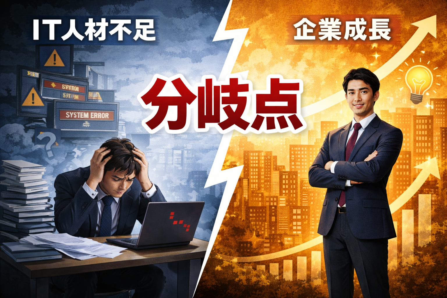 IT人材不足時代における企業成長の分岐点