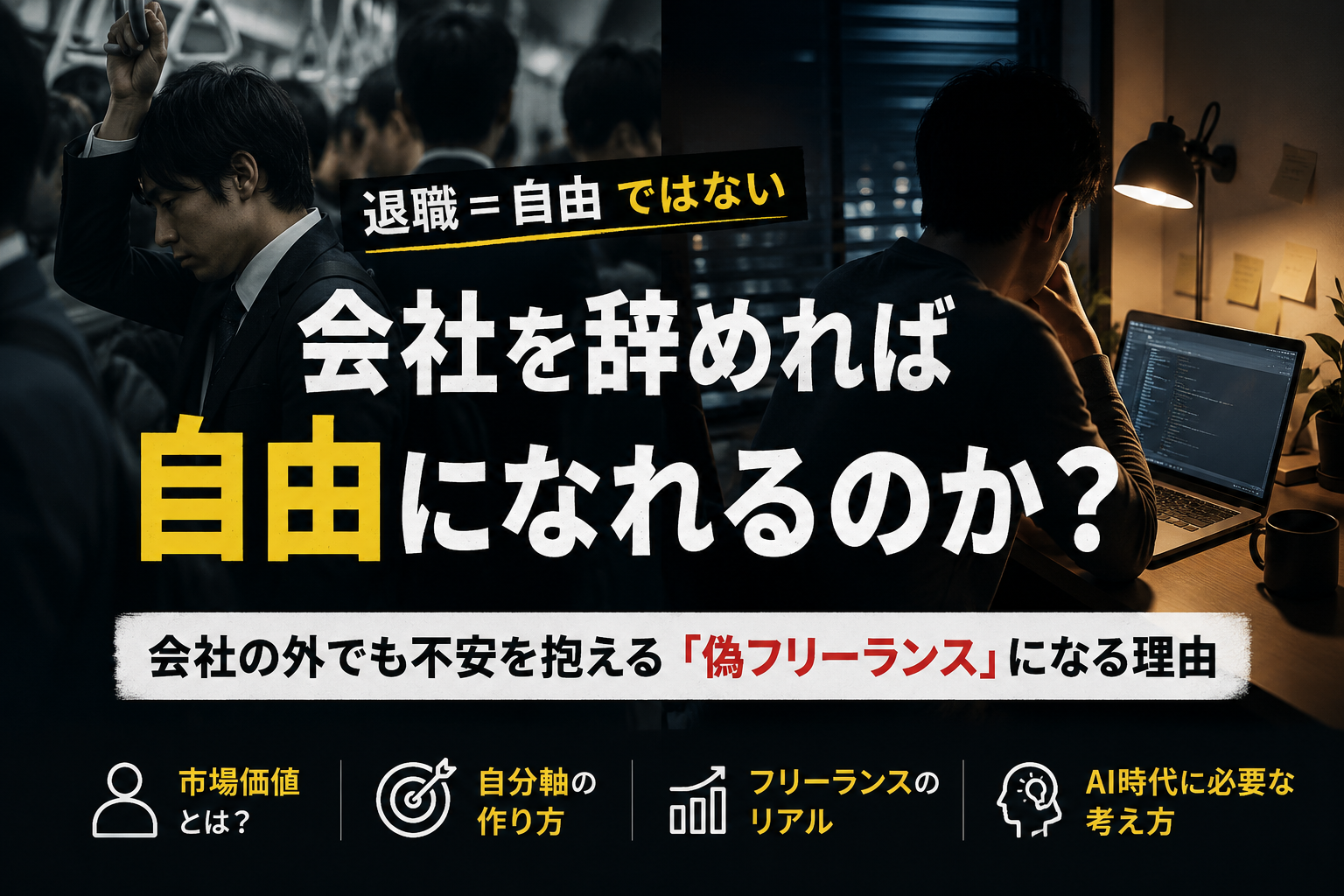 会社を辞めれば自由になれるのか？会社の外でも不安を抱える「偽フリーランス」になる理由