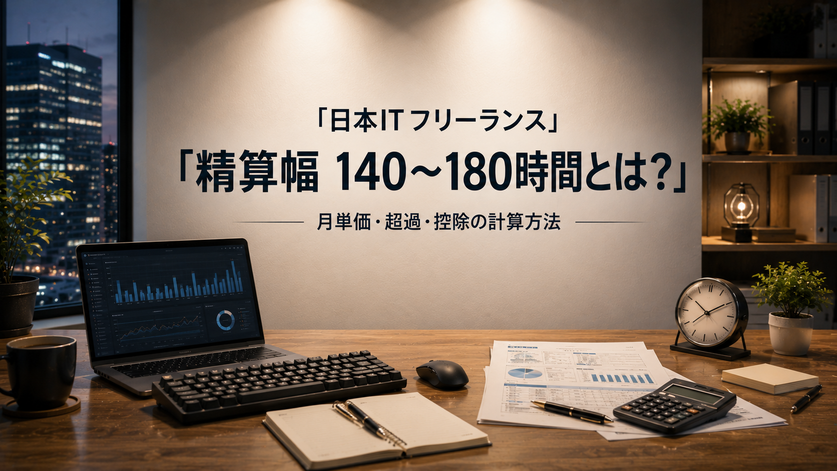 精算幅140〜180時間とは?月単価と超過・控除精算の計算方法