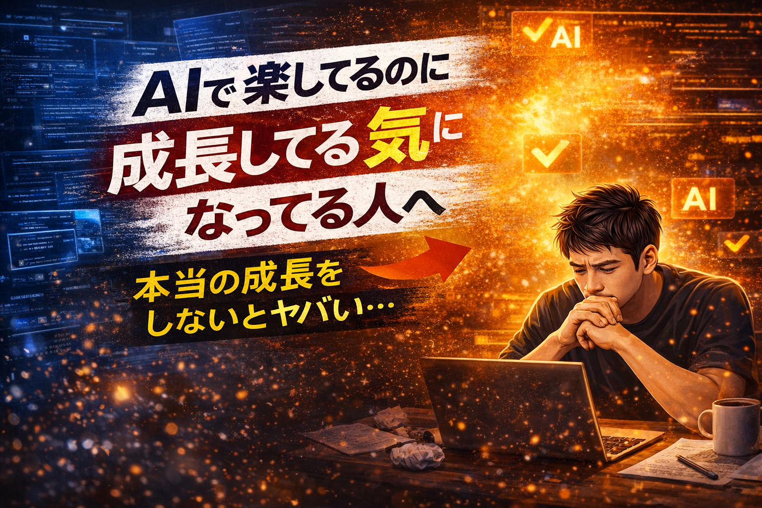 AIで楽してるのに成長してる気になってる人へ