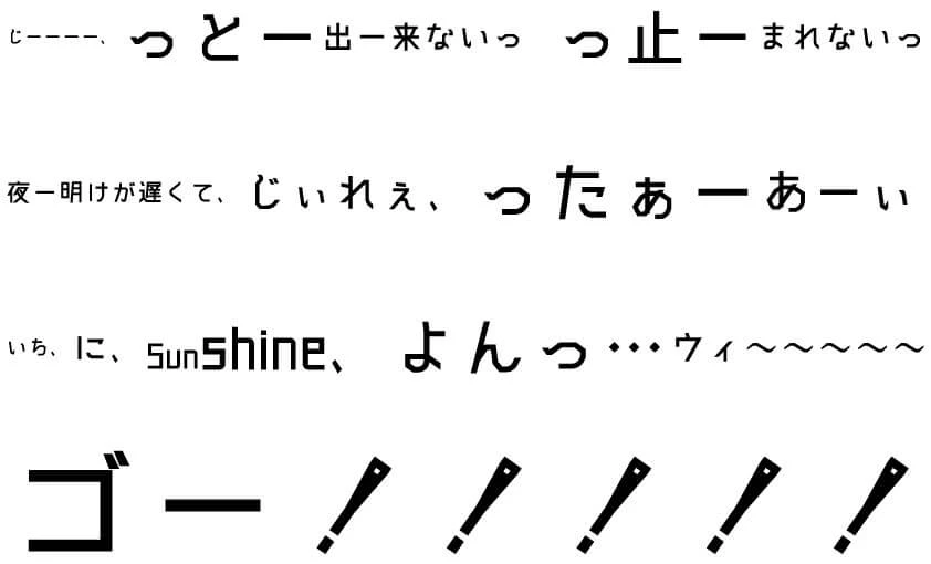 強弱の付け具合を表した画像
