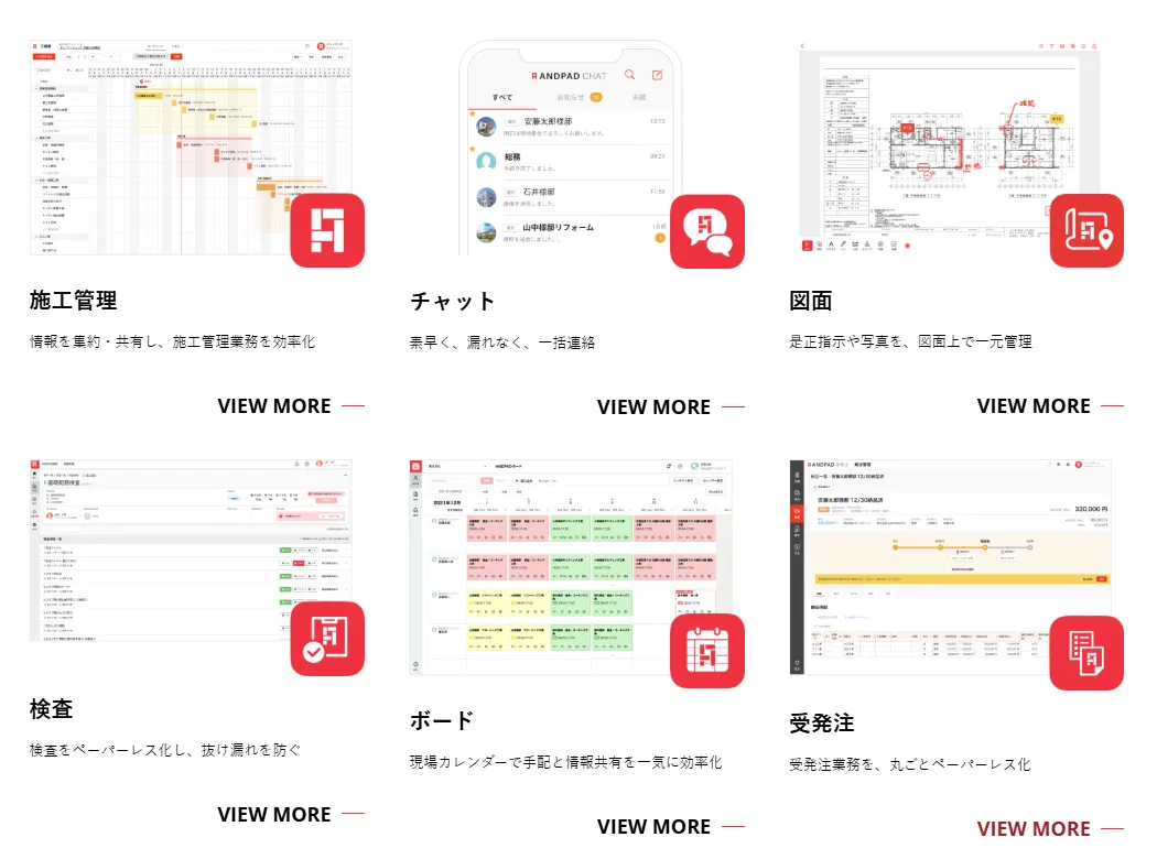 ANDPAD サービス説明画像